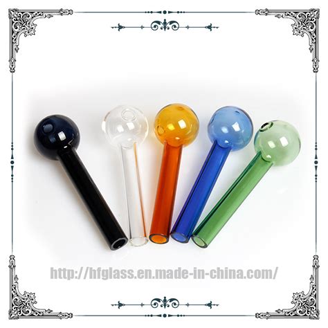 10cm Colorful Curved Smoking Accessories Wholesale Pyrex Glass Sweet Puff Oil Burner Pipe