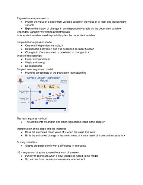 Gen Bus 307 Lecture Notes Regression Analysis Used To Predict The