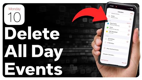 How To Delete All Day Events From Iphone Calendar Youtube