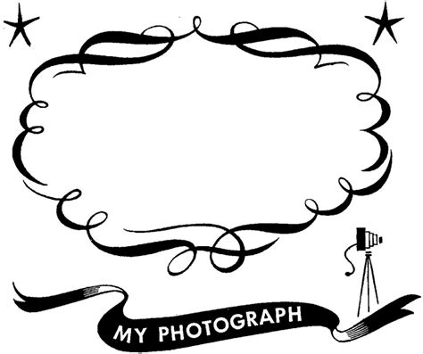 A Black And White Photo Frame With The Words My Photograph On It