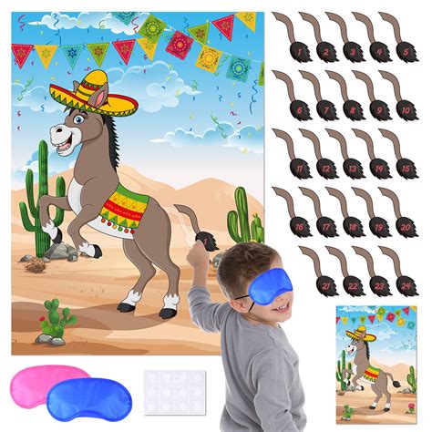 Buy Pin The Tail On The Donkey Party Game Mexican Donkey Game Poster