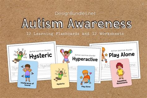 Autism Awareness Educational Worksheets And Flashcards