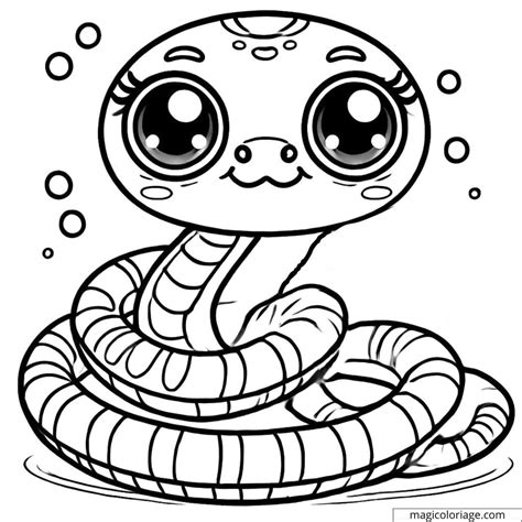 Coloriage Serpent Amical Imprimer