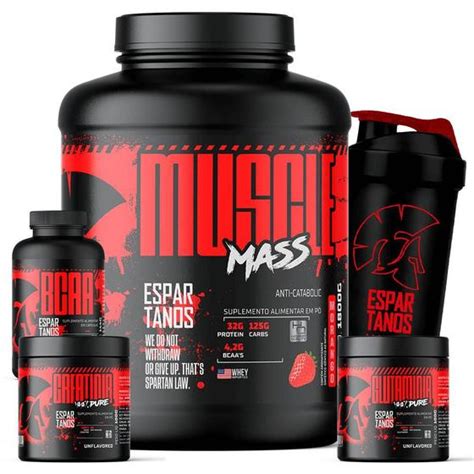 Kit Mass Hipercal Rico Bcaa Creatina Glutamina Copo