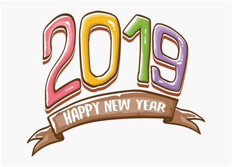 Happy New Year 2019 Clip Art Free Transparent Clipart Clipartkey