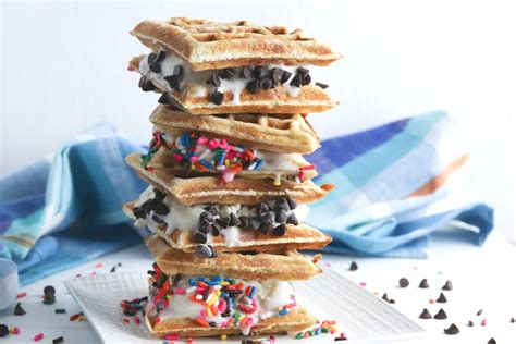 Waffle Ice Cream Sandwich Recipe - Hey Mom! What's Cooking?