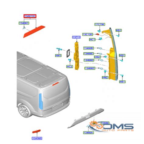 Ford Transit Custom High Level Brake Light Oms Auto Parts