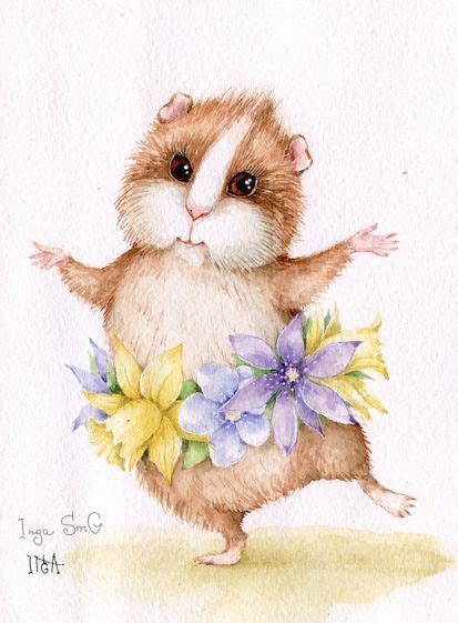 веселый мышонок | Baby animal drawings, Pet portraiture, Cute art