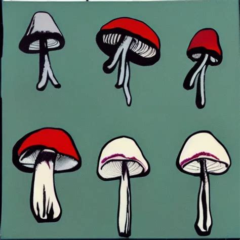 Mushrooms By Andy Warhol Stable Diffusion Openart