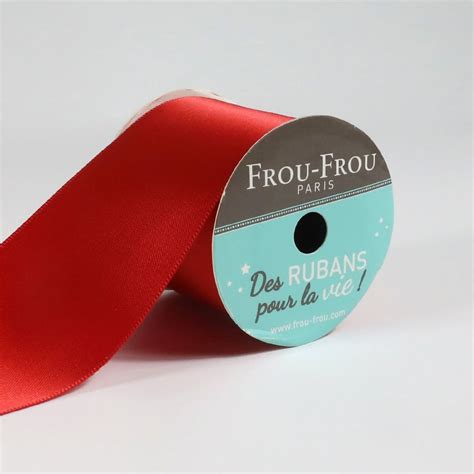 Bobinette Frou Frou 4 M X 50 Mm Satin Double Face Coquelicot