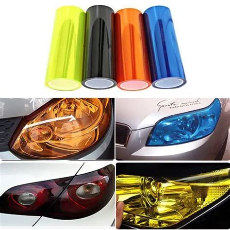 9 Color 30cmx100cm Car Light Headlight Taillight Tint Styling Waterproof Coloured Film Sticker