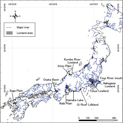 Rivers Of Japan Map