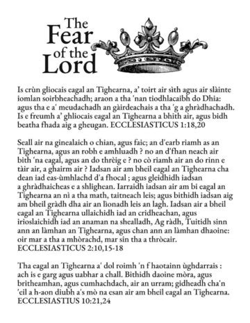 Scottish Gaelic The Fear Of The LORD Tract Free Gospel Tracts Free