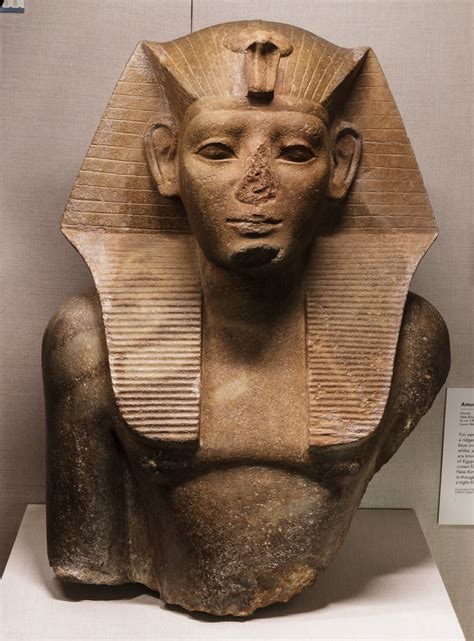 Tour Guide Bust Of 13th Dynasty King Upper Part Of A