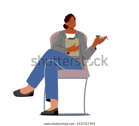 Psychiatrist Psychologist Couch Female Character Sit Stock Vector (Royalty Free) 2127317393 ...