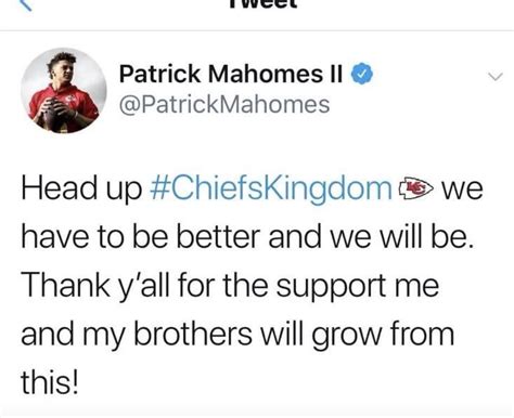 Post game tweet from Mahomes : r/KansasCityChiefs