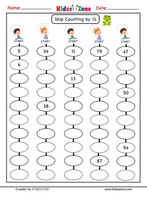 Skip Counting By 6 Worksheets