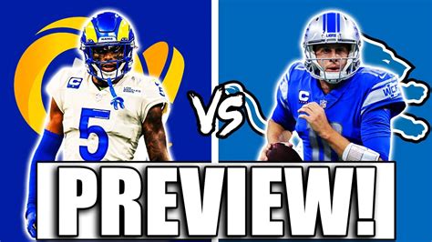 Rams Vs Lions Preview 2021 Goff And Staffords Revenge Youtube