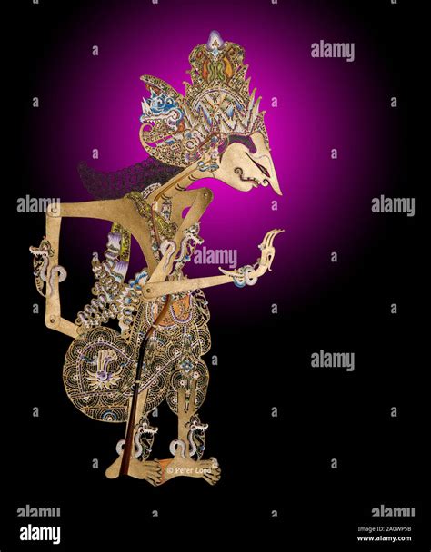 Javanese Shadow Puppet Wayang Kulit Java Indonesia Stock Photo Alamy