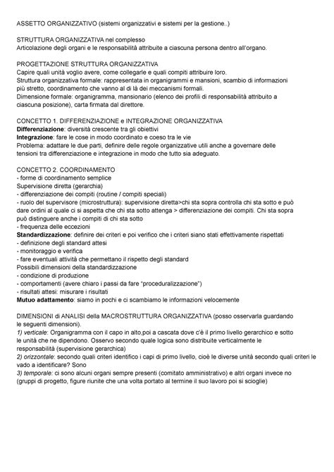 Assetto Organizzativo ASSETTO ORGANIZZATIVO Sistemi Organizzativi E