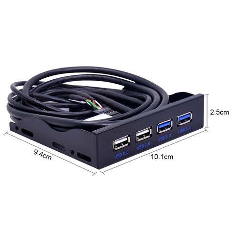 Chipal 4 Poorten Usb 2 0 Usb 3 0 Voorpaneel Hub US Grandado