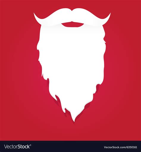 Christmas santa claus beard Royalty Free Vector Image