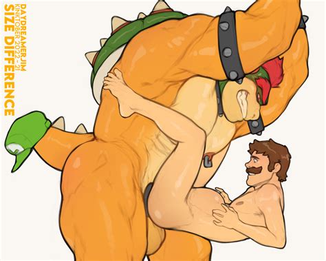 Rule 34 2boys Alpha Male Anal Anal Sex Anthro Balls Ballsack Blue Eyes Bowser Bowuigi Brown