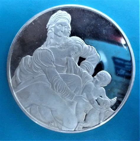 LEONARDO DA VINCI LA VERGINE E IL BAMBINO CON S ANNA silver Ø50 9mm 51