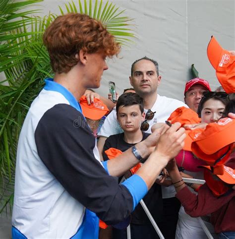 Miami Open Champion Jannik Sinner Of Italy Signs Autographs After