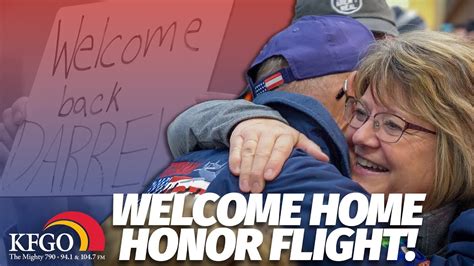 Welcome Home 2023 Honor Flight Vets Kfgo Youtube