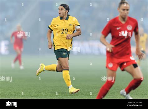 Sydney Australia September 6 Sam Kerr Of Australia Looks On During