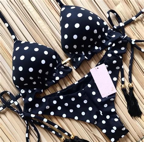 MAILLOT DE BAIN Maillot de bain Sexy à col licou culotte tanga Micro Bikini brésilien String