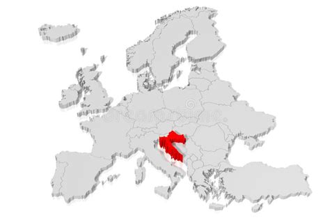 Kroatien Karte Neue Politische Ausf Hrliche Karte Unterschiedliche