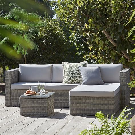 Alexandria Rattan Effect Garden Corner Sofa Set No Tools Required