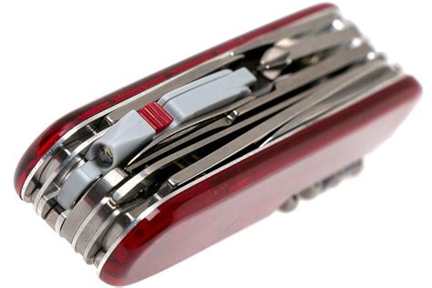 Victorinox Huntsman Lite Swiss Pocket Knife Transparant Red