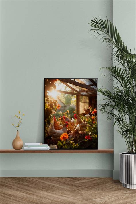 Chicken Art Digital Poster Chicken Photo Wall Art - Etsy