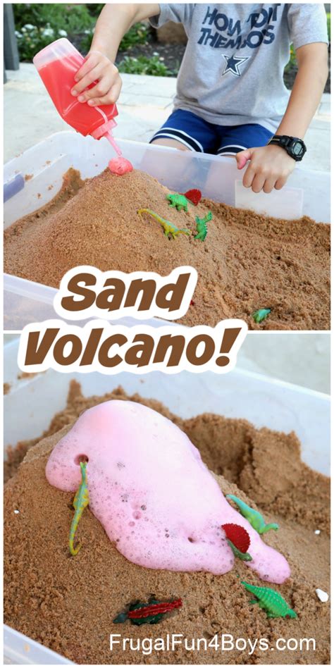 Sand Volcano Science Experiment Frugal Fun For Boys And Girls