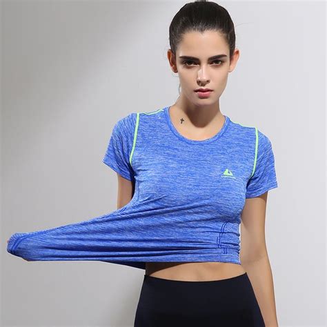 Women Stitching Yoga Sports T Shirt Running Fitness Silm Sportwear