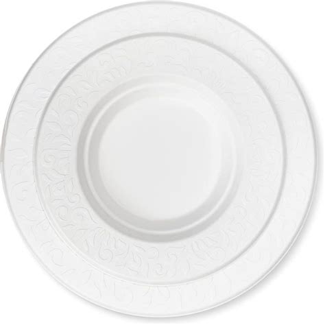 Blanc Decorline Lot De 100 Assiettes Jetables En Carton Blanc 23 Cm