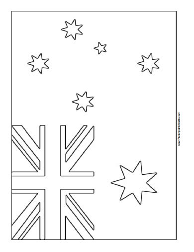 Bandera de Australia para Colorear – ParaImprimirGratis.com