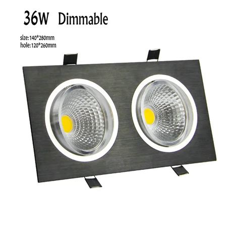 Pcs Lot W Dimmable Recessed Double Head Cob Led Downlight Led Spot