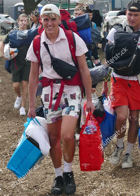 FESTIVAL GOERS ARRIVE LADENED DOWN THEIR Editorial Stock Photo - Stock Image | Shutterstock