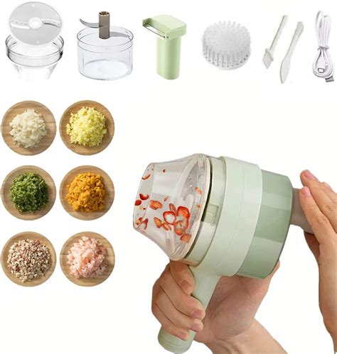 In Handheld Electric Vegetable Cutter Set Electric Garlic Chopper