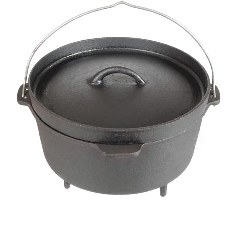 Cajun Cookware Pots With Legs Quart Seasoned Cast Iron Camp Pot