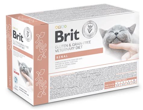 Вологий корм для котів Brit GF VetDiet Renal з лососем, 12 x 85 г від ...