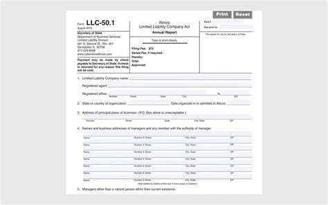 Llc Annual Report Template