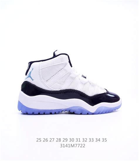Giày Air Jordan 11 Platinum Tint Trẻ Em Siêu Cấp Màu Trắng Viền đen