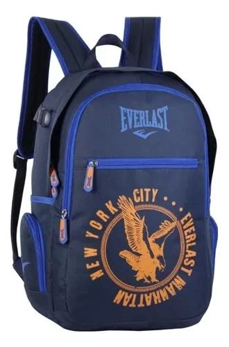 Mochila azul reforçada unissex Everlast Urban MercadoLivre