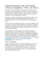 understanding   major types  diabetesdocx understanding