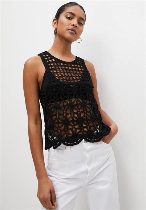 Sleeveless Cutout Shell Black Superbalist Blouses Superbalist